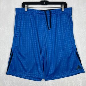 Adidas Basketball Shorts Mens XL Blue Houndstooth Ultimate Swat Climalite